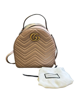 Gucci Marmont dusty pink backpack