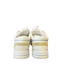 Load image into Gallery viewer, Chanel Suede Leather White &amp; Gold Sneakers
