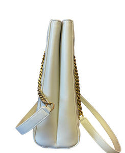 ysl Saint Laurent White Tribeca Medium handbag