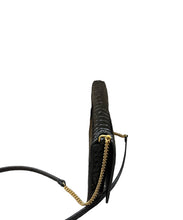 Load image into Gallery viewer, YSL Saint Laurent Black Croc embossed leather
