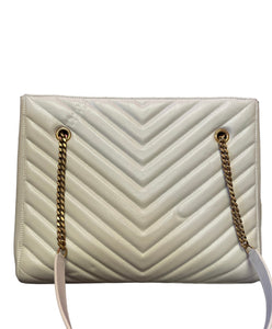 ysl Saint Laurent White Tribeca Medium handbag