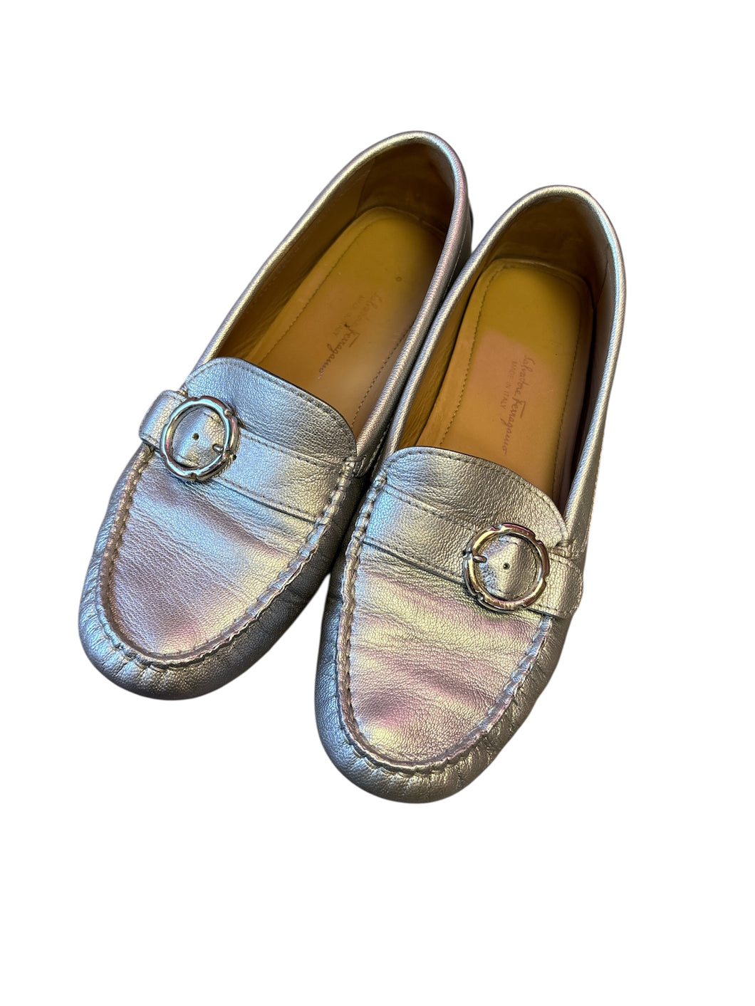 Salvatore Ferragamo Gray Mocassins
