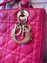 Load image into Gallery viewer, Christian Dior Lady Dior Medium Pink Fuschia Pink
