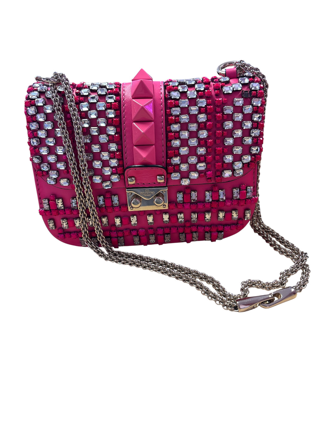 Valentino Garavani Vitello Crystal Pink Bag