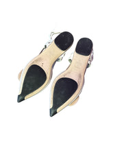 Load image into Gallery viewer, Fendi White Leather Ball Slingback Flats
