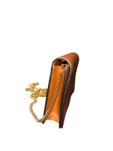 Load image into Gallery viewer, Fendi Chain Shoulder Bag Brown Calfskin Leather
