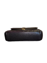 Load image into Gallery viewer, YSL Logo Plague Shoulder bag quilates black
