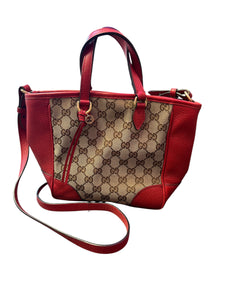 Gucci GG Canvas Small Red Bag