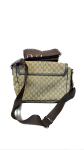 Gucci Ophidia Canvas Messenger Crossbody Bag