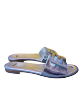 Load image into Gallery viewer, Fendi FF Silver slides

