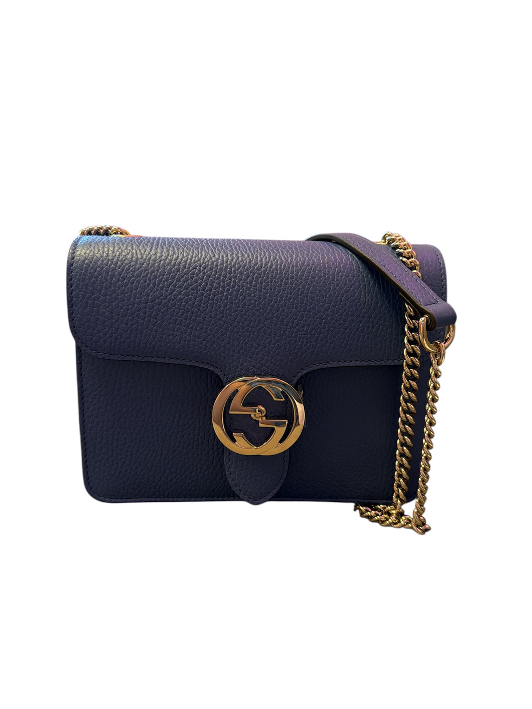Gucci Blue Shoulder Bag Interlocking GG Small