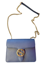 Load image into Gallery viewer, Gucci Blue Shoulder Bag Interlocking GG Small
