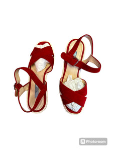 Prada Wedge Red