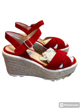 Load image into Gallery viewer, Prada Wedge Red
