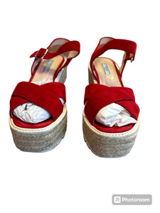 Prada Wedge Red