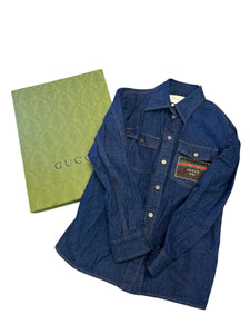 Gucci Woman Blue Denim Shirt