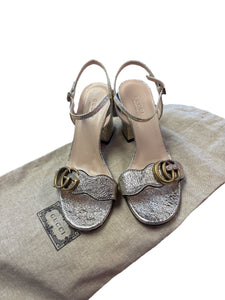 Gucci Marmont Gold Heels