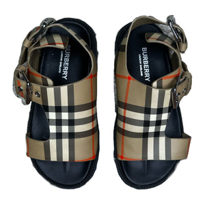 Burberry Kids Unisex Vintage Check Leather Sandals