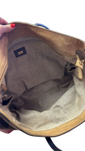Fendi Pequin Roll Tote Red