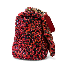 Load image into Gallery viewer, Carolina Herrera Sequin Red/Black Bag
