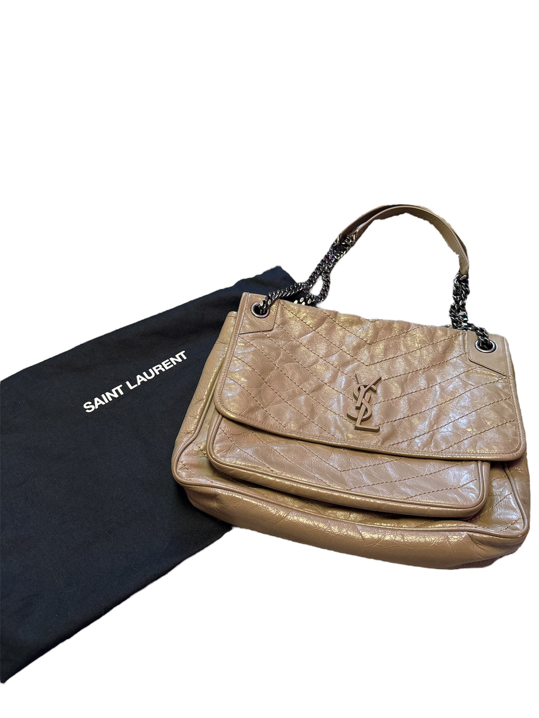YSL Niki Nude Large Shoulder Bag