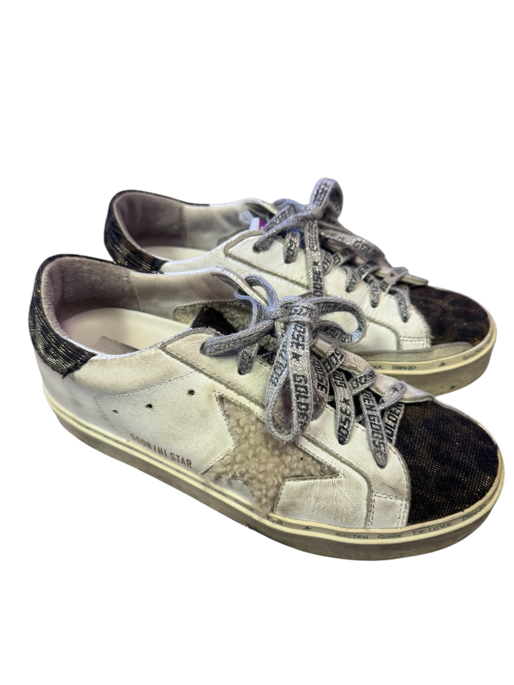 Golden goose hi star gold leopard