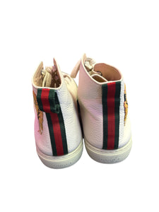 Gucci Leather High Top Tiger Sneakers Top