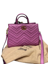 Load image into Gallery viewer, Gucci Gg marmont small top handle pink bag
