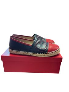 Carolina Herrera Blue/Red Espadrilles