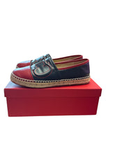 Load image into Gallery viewer, Carolina Herrera Blue/Red Espadrilles
