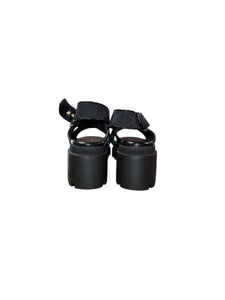 Gucci Black GG Lug Sandals