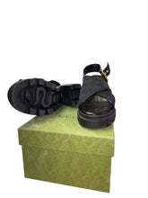 Load image into Gallery viewer, Gucci Black GG Lug Sandals
