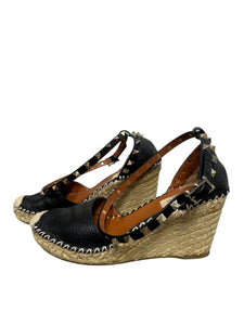 Valentino Rockstud Espadrilles Wedges