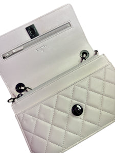 Chanel White Matelasse flap bag