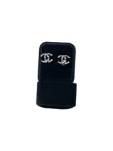 Load image into Gallery viewer, Chanel CC Silver Stud Earrings
