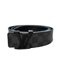 Load image into Gallery viewer, Louis Vuitton Black Damier Men’s Belt
