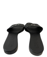 Load image into Gallery viewer, Chanel 23P Black Mesh Patent Leather CC Logo Slide Sandal Flat Flip Flop Mule
