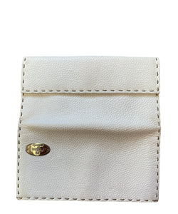 Fendi White Leather Selleria Wallet