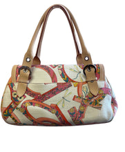 Load image into Gallery viewer, Salvatore Ferragamo Lock Fabric Print Handbag
