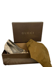 Load image into Gallery viewer, Gucci Guccissima Canvas Horsebit Peep Toe Platform
