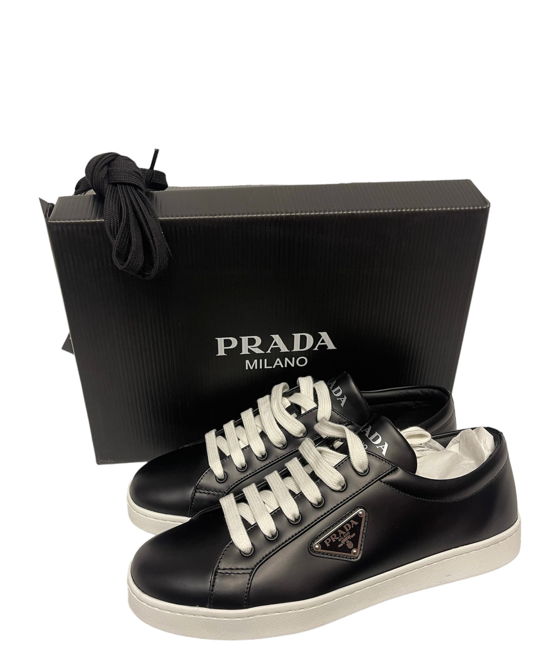 Prada Lane Logo Black Sneaker