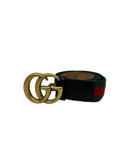 Gucci Nylon Calfskin Double G Belt