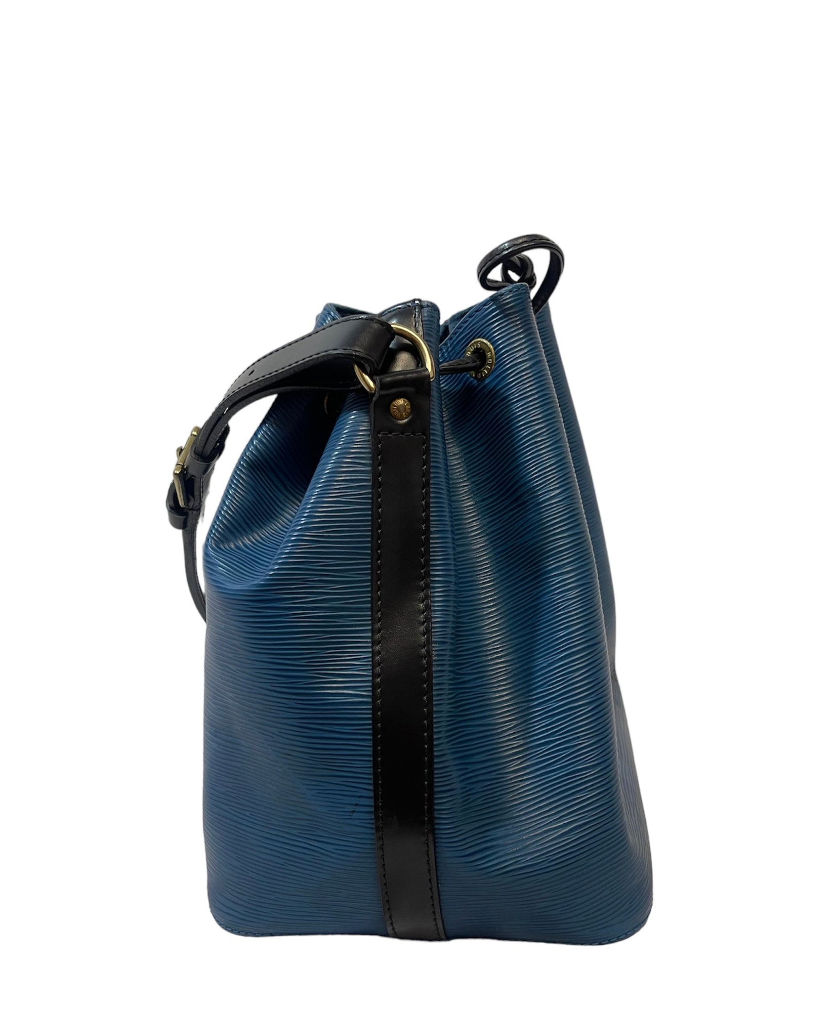 Blue Louis Vuitton Epi Bicolor Petit Noe Bucket Bag