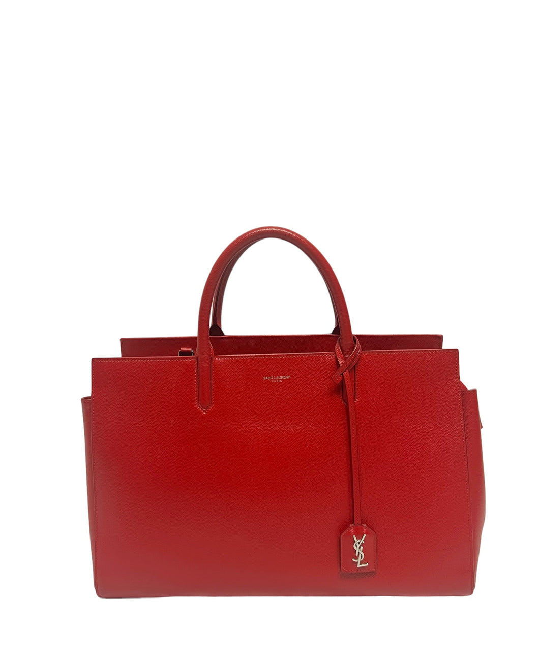 YSL Medium Cabas Rive Gauche Red Bag