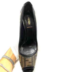 Fendi Zucca Wedge Espadrille