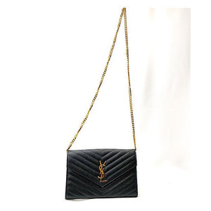 YSL Monogram Matelasse Envelope Chain Wallet