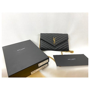 YSL Monogram Matelasse Envelope Chain Wallet