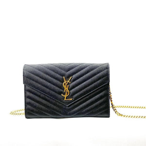 YSL Monogram Matelasse Envelope Chain Wallet