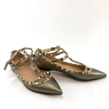 Load image into Gallery viewer, Valentino Garavani Rockstud Accents Leather Ballet Flats
