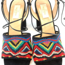 Load image into Gallery viewer, Valentino Garavani Native Beaded Lace Up Sandals
